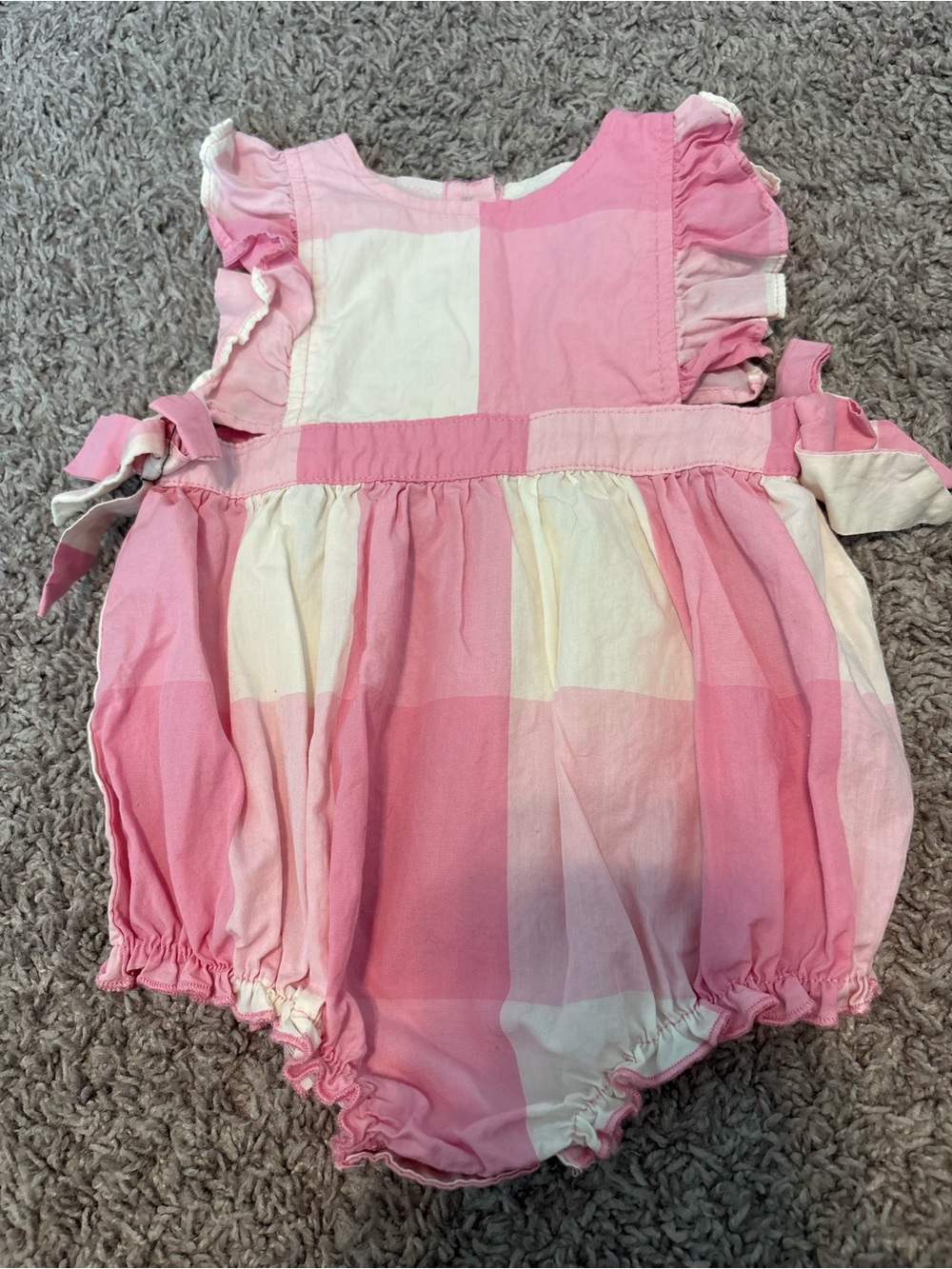 Pink Chicken Bubble Romper // 3-6m